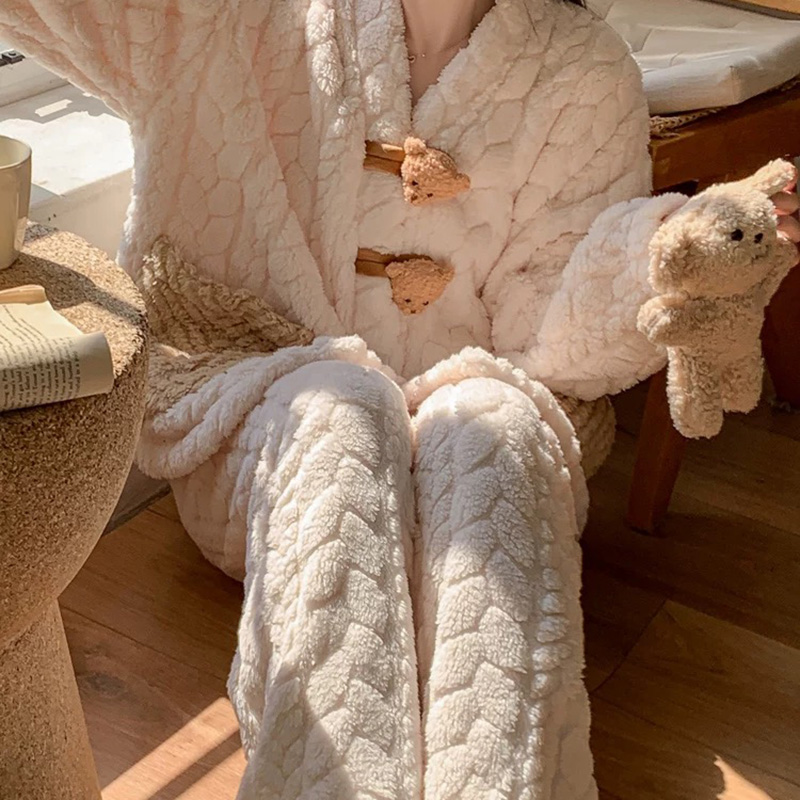 睡衣女大码加厚ins韩版家居服套装甜美学生女士