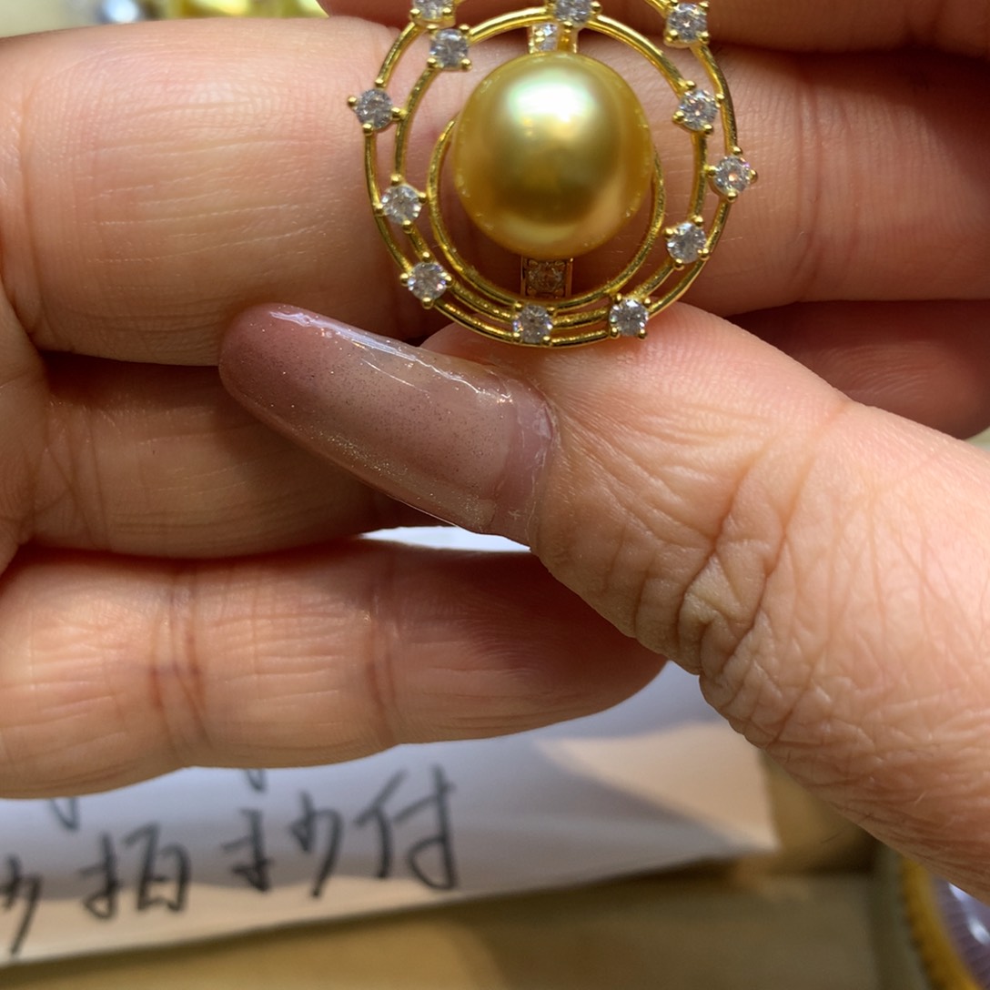 银S925镶嵌戒指海水珍珠