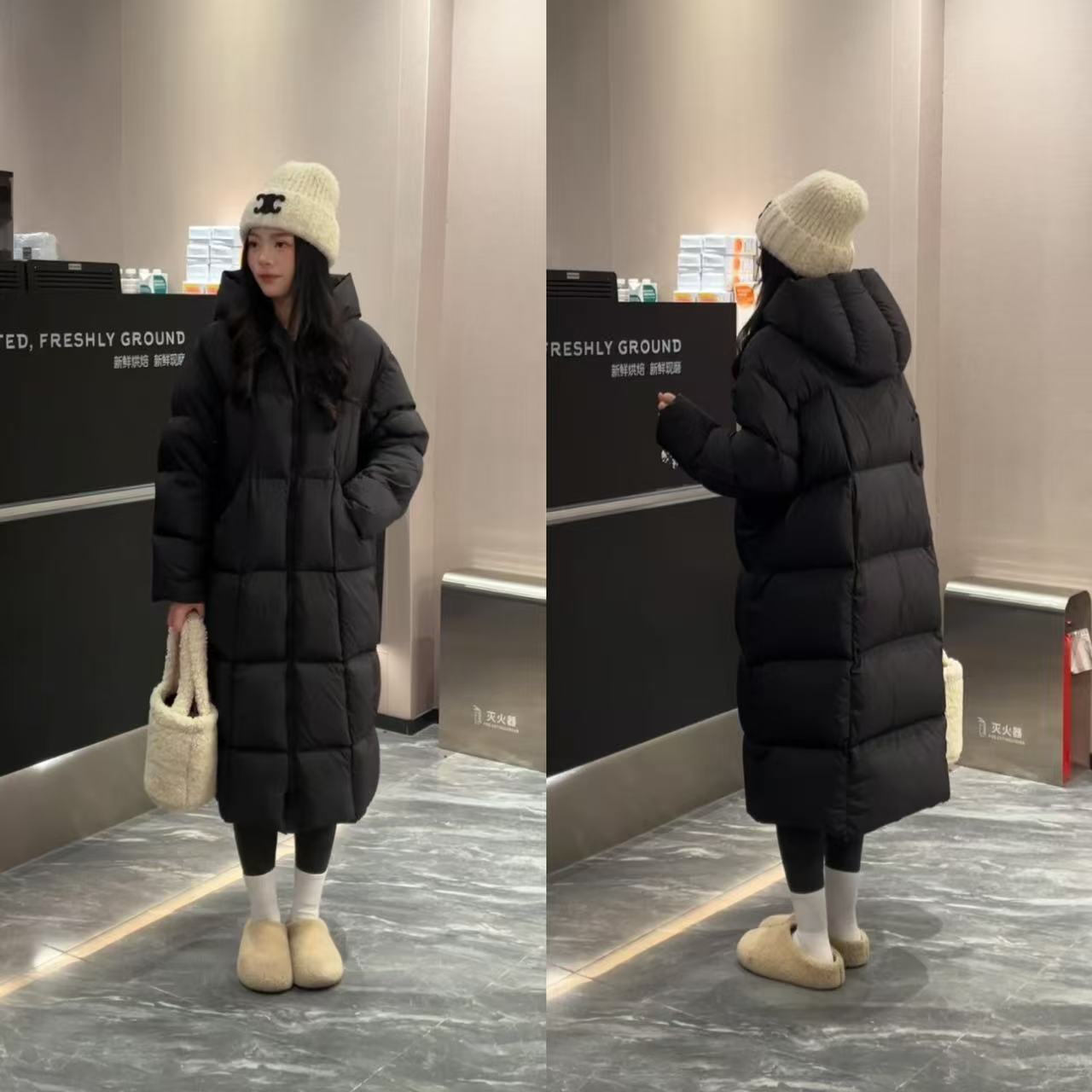 【麦麦专属】 中长款百搭连帽羽绒服