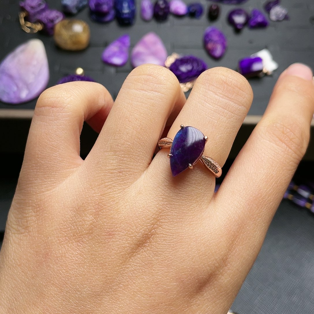 苏纪石（舒俱来）戒指银S925镶嵌