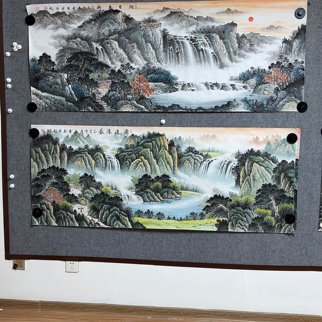 L***维国画1.8米长的源远流长