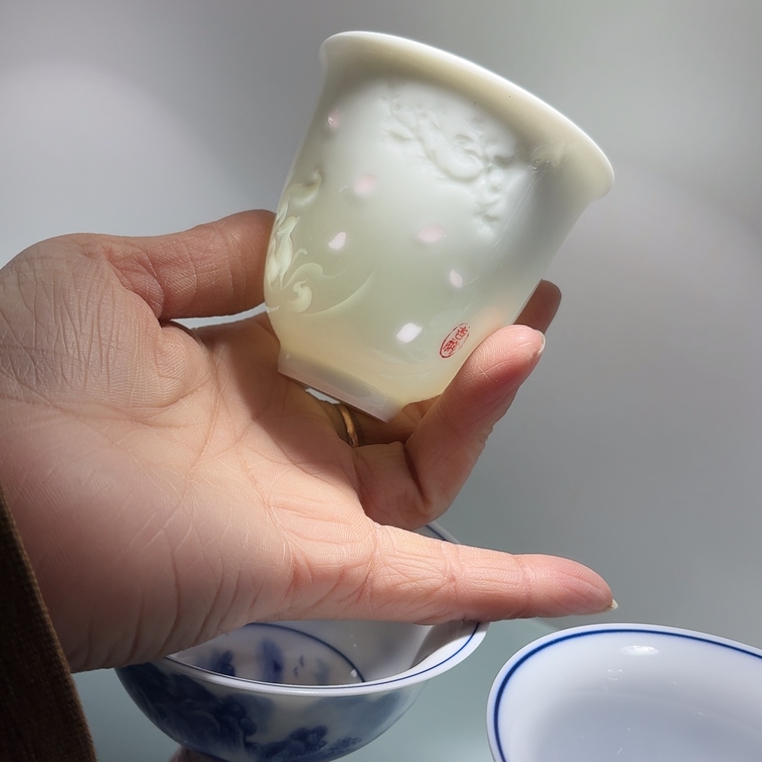 碗景德镇陶瓷狐仙主人杯一个