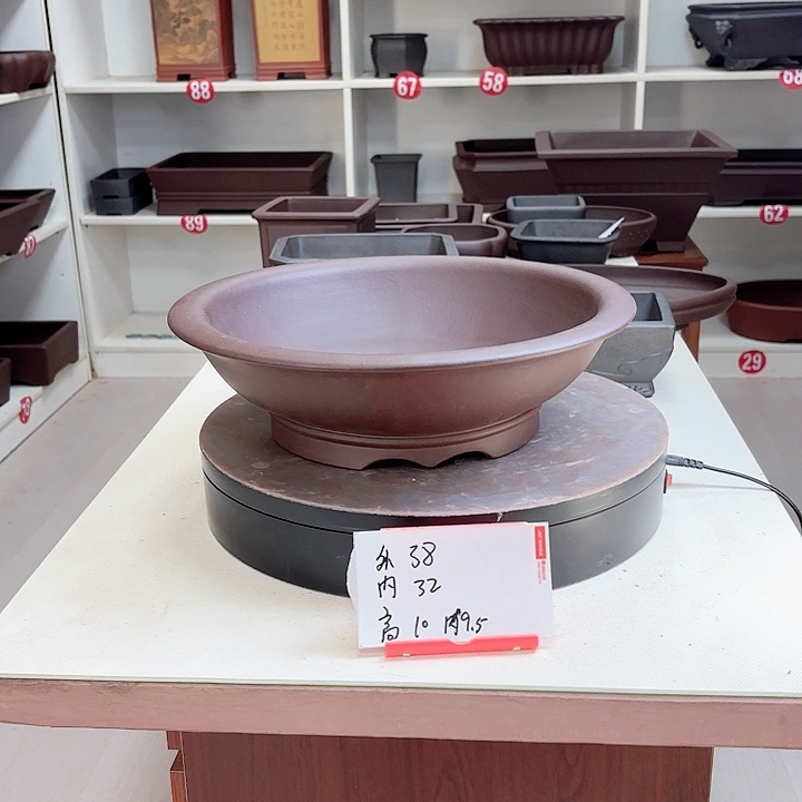 紫砂花盆下线圆大