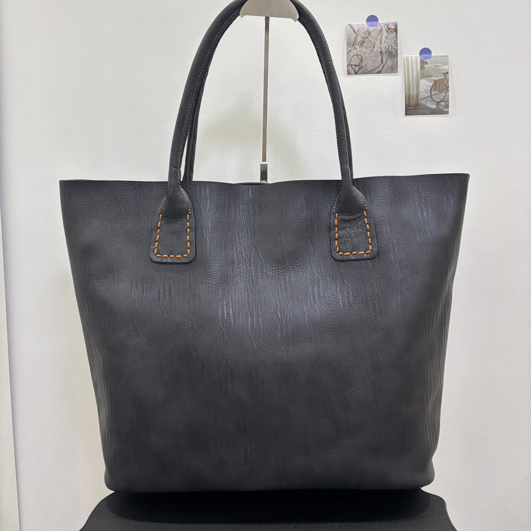 8640百搭简约大托特进口头层牛皮单肩大包真皮