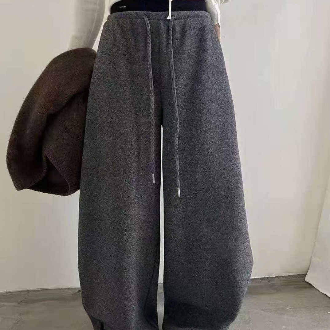 南瓜家冬款5157款撞色腰头加厚休闲裤