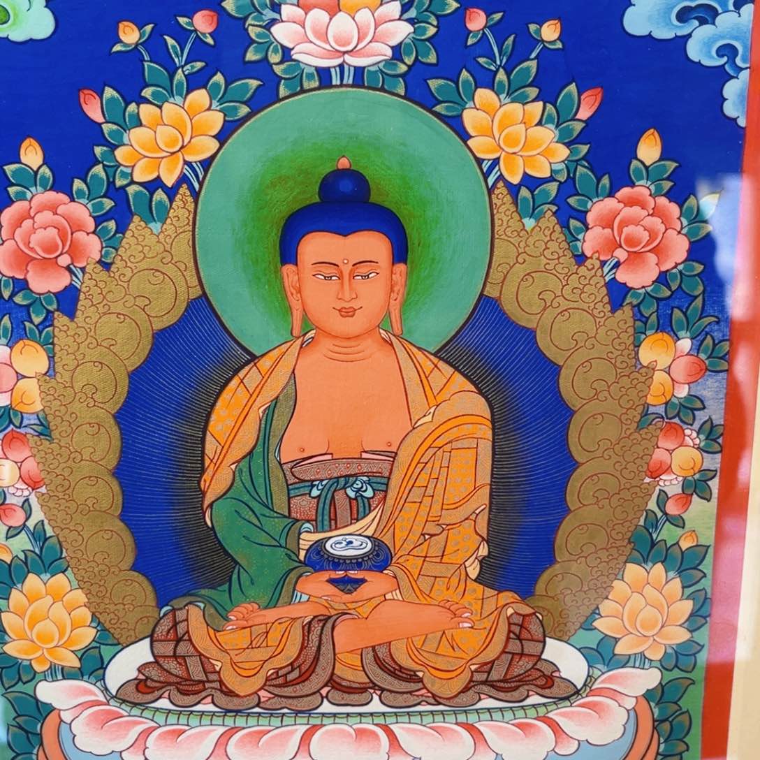 吊坠热贡纯手绘阿弥桌摆