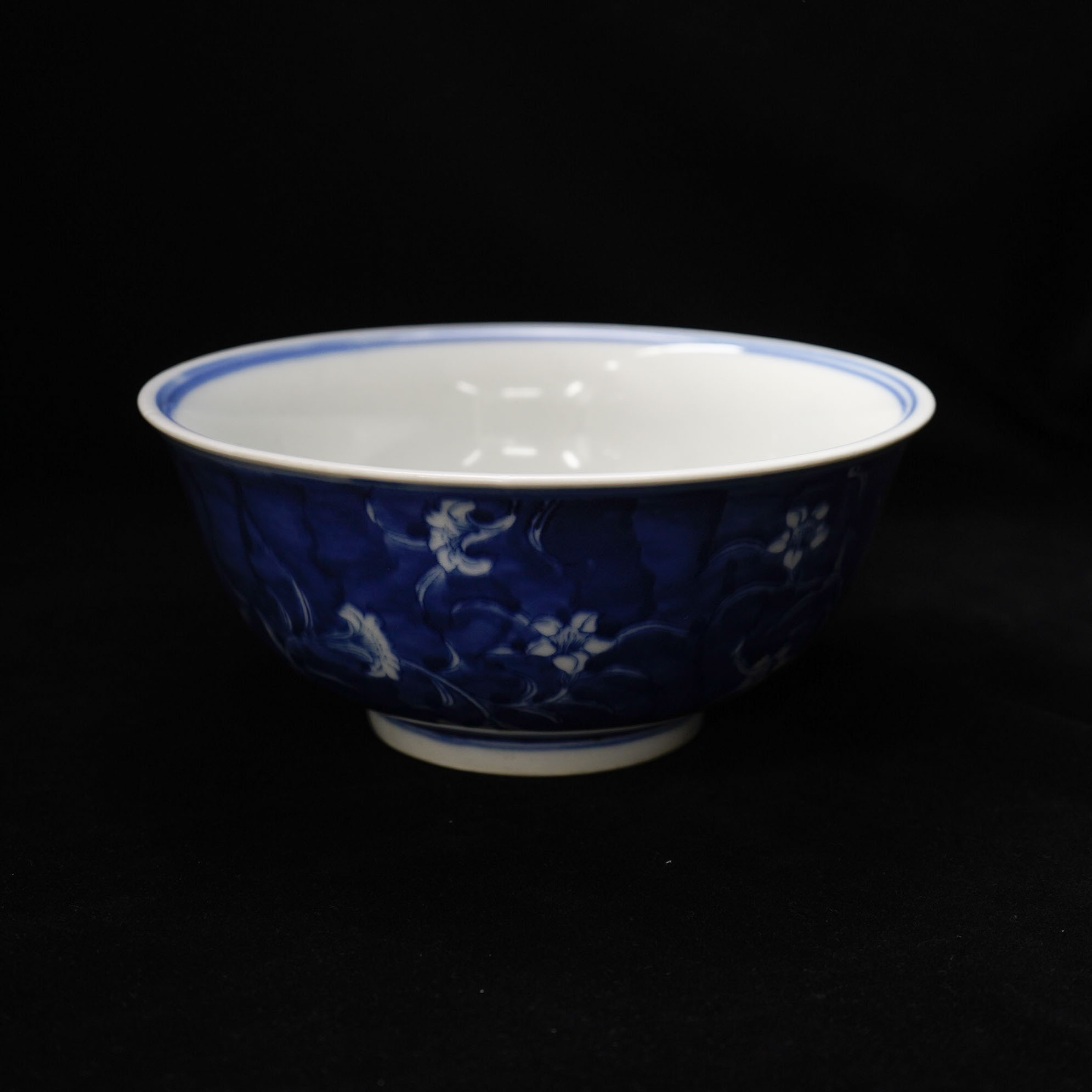 青花折枝花卉纹大碗#286#