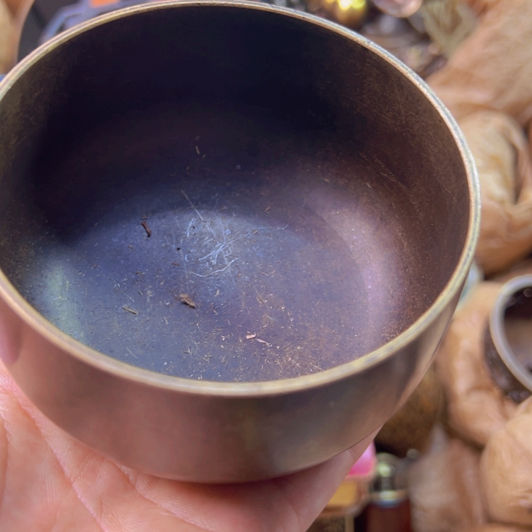 原矿风磨铜紫金钵盂