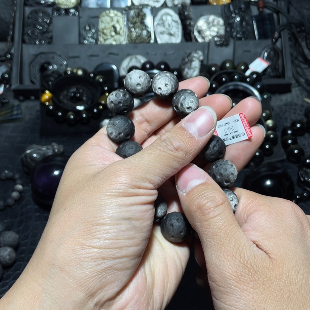 黑曜岩珠宝奇石未镶嵌無**想