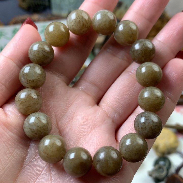 岫岩老玉（透闪石质玉）手串未镶嵌
