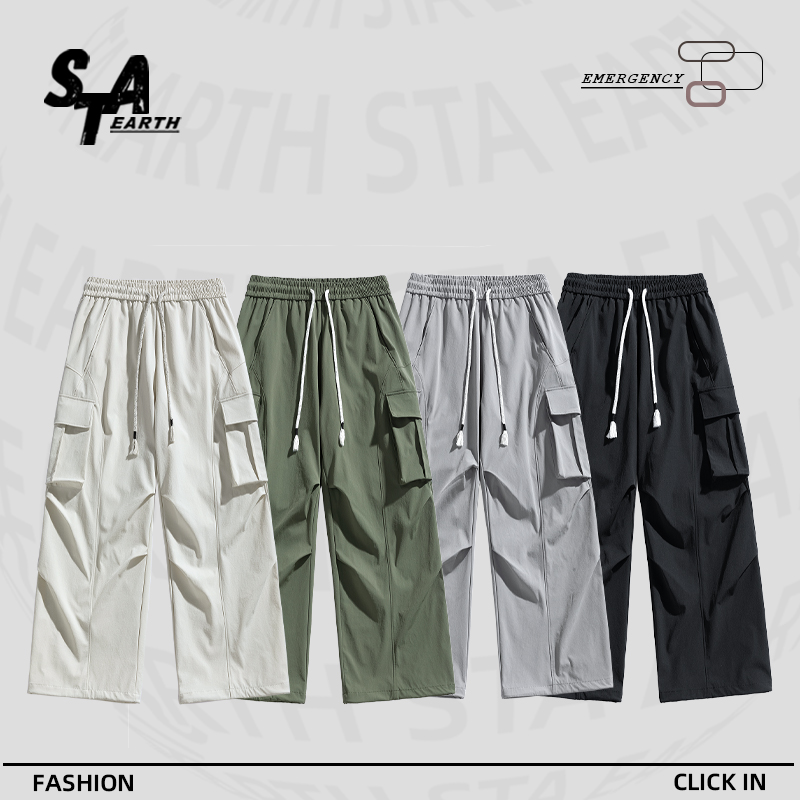 春季男女美式休闲宽松直筒百搭工装休闲裤男生短裤