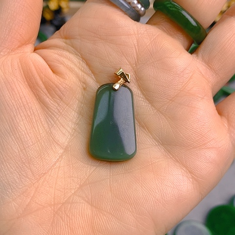 未镶嵌和田玉挂件小无事牌扣头