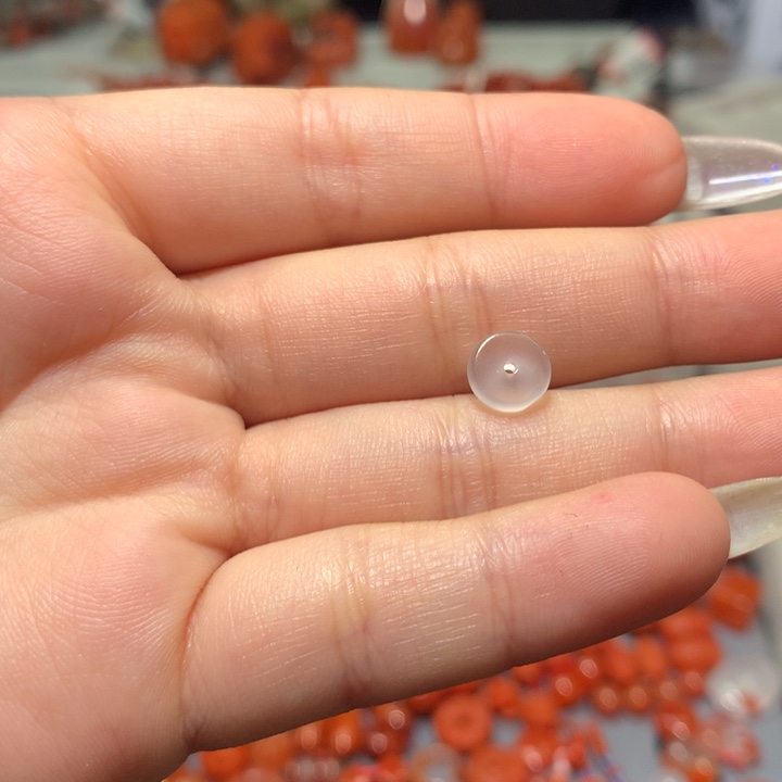 【闪购商品】南红玛瑙未镶嵌面包扣铿**瑰