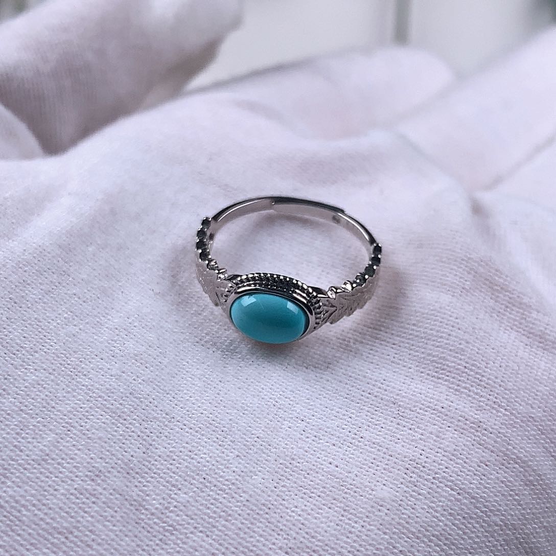 绿松石珠宝奇石银S925镶嵌