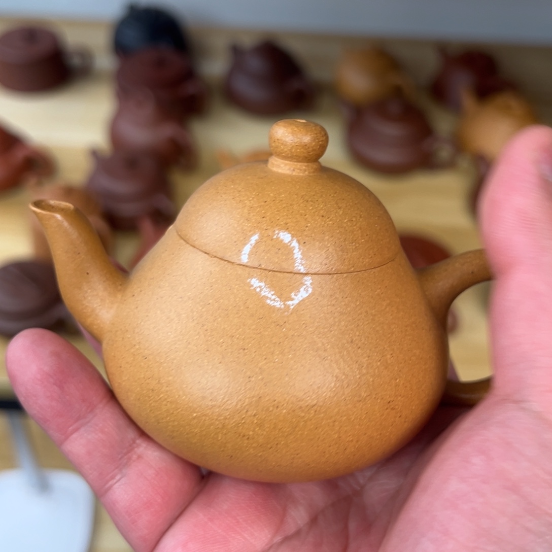 让***界紫砂茶壶微瑕140cc黄金段梨形