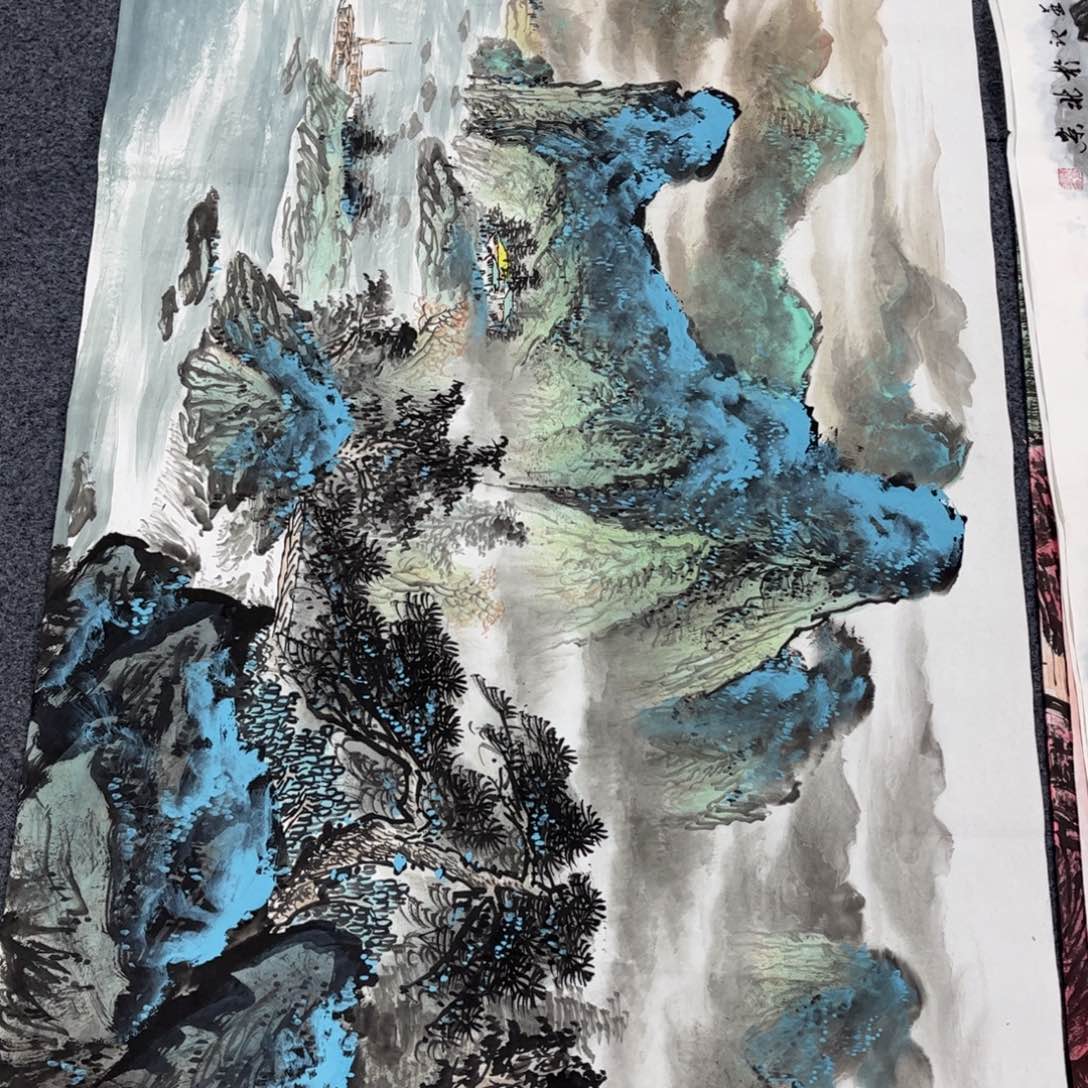 国画国画作品老师手绘