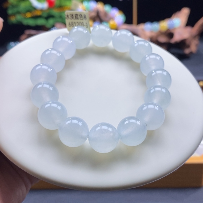 【闪购商品】翡翠手串未镶嵌白冰手串卡12+