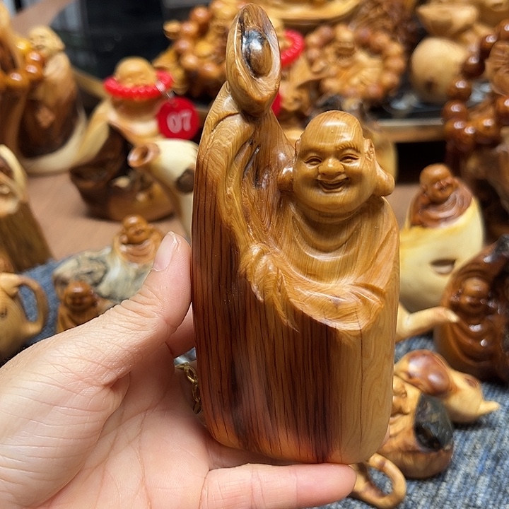 柏木太行崖柏手把摆件