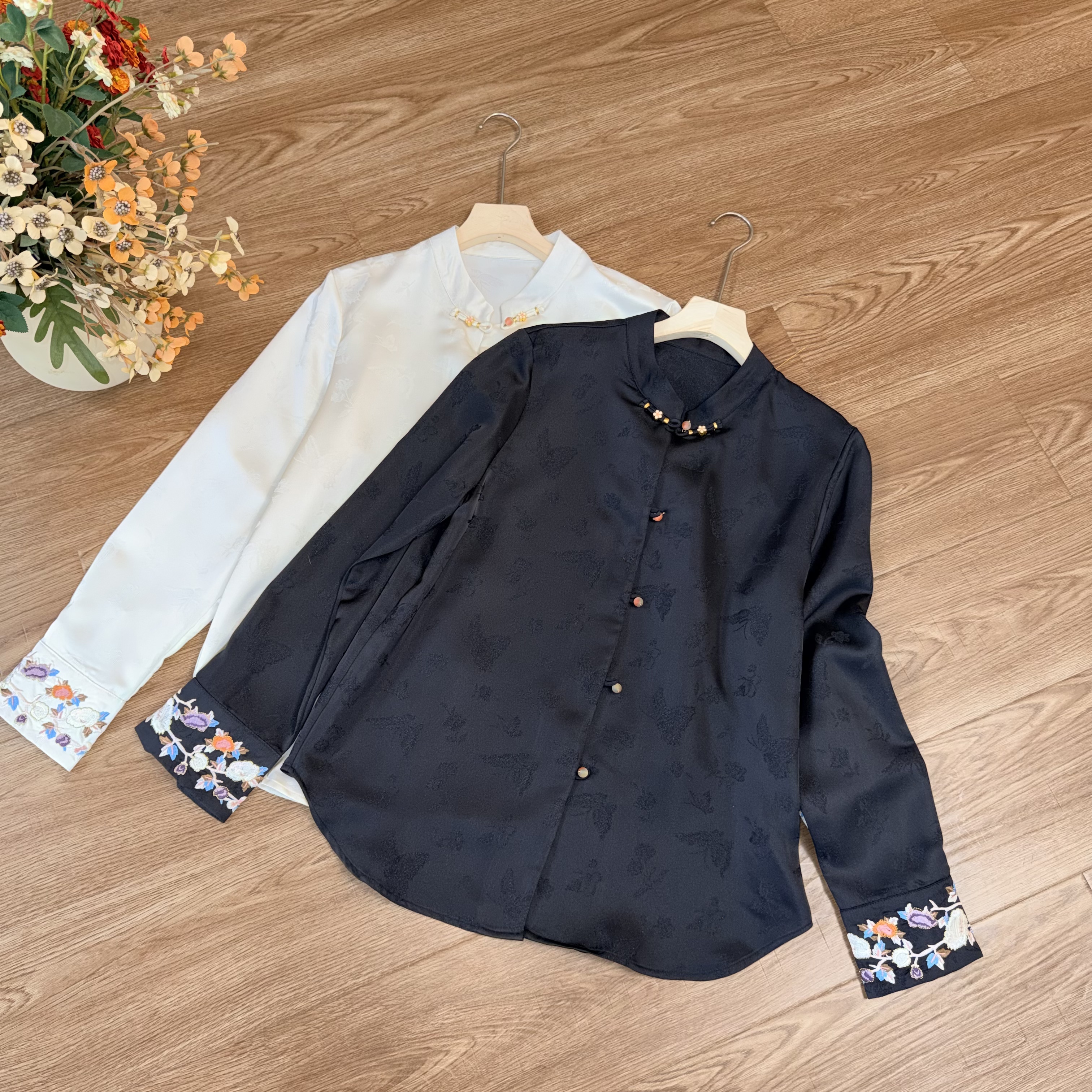 【大季原创】W258春季新中式宽松打底内搭女国风复古女装上衣