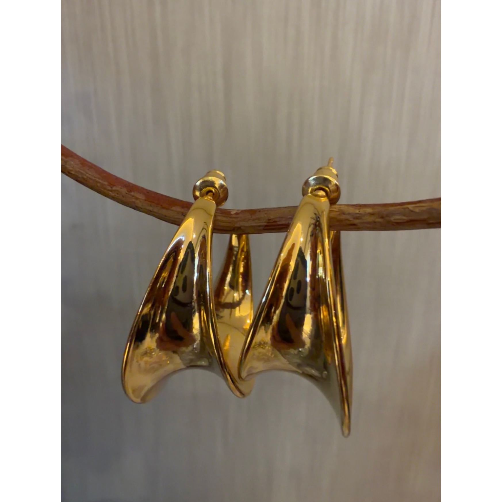 合金树脂耳饰 FIINAL《月牙耳圈》小众设计师款几何耳圈