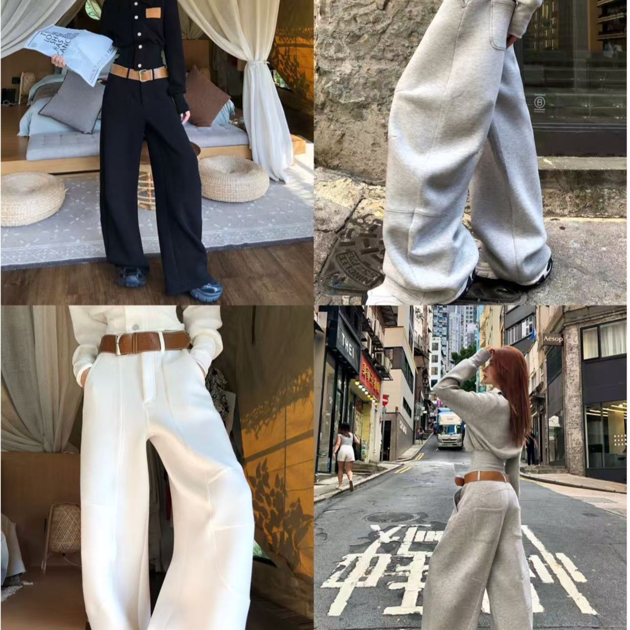 【陶格X】3.0弯刀裤 秋季休闲风时尚宽松拖地裤25C3K2919