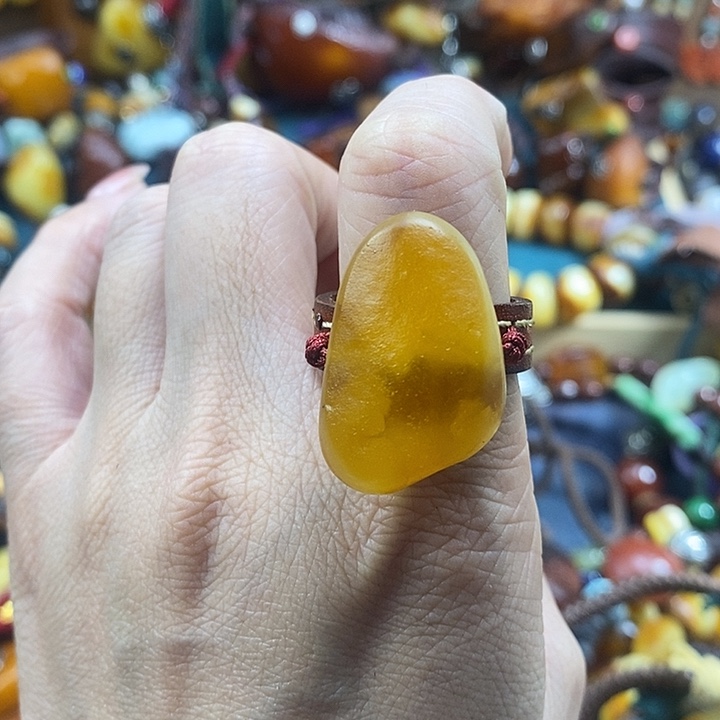 蜜蜡未镶嵌戒指戒指