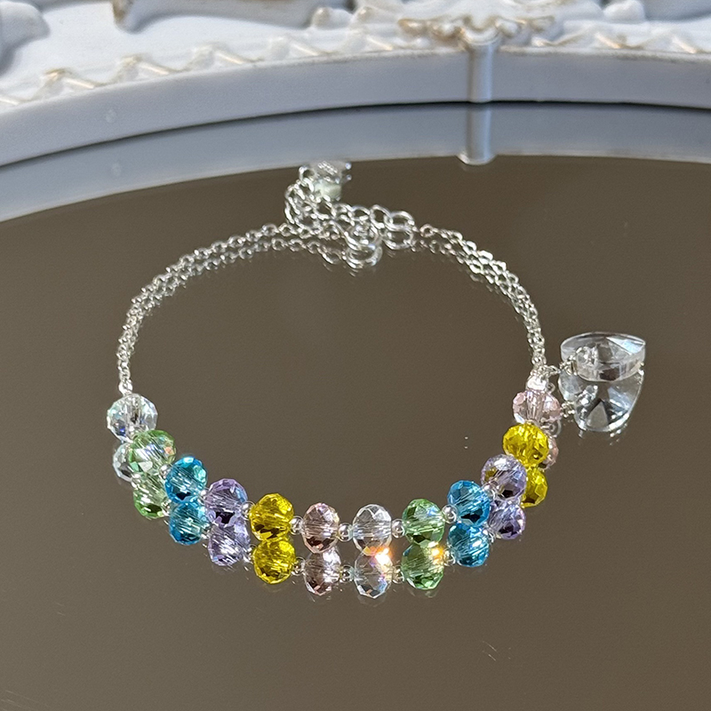 tx1152-[她山之石]s925银施华洛彩色珠珠手串