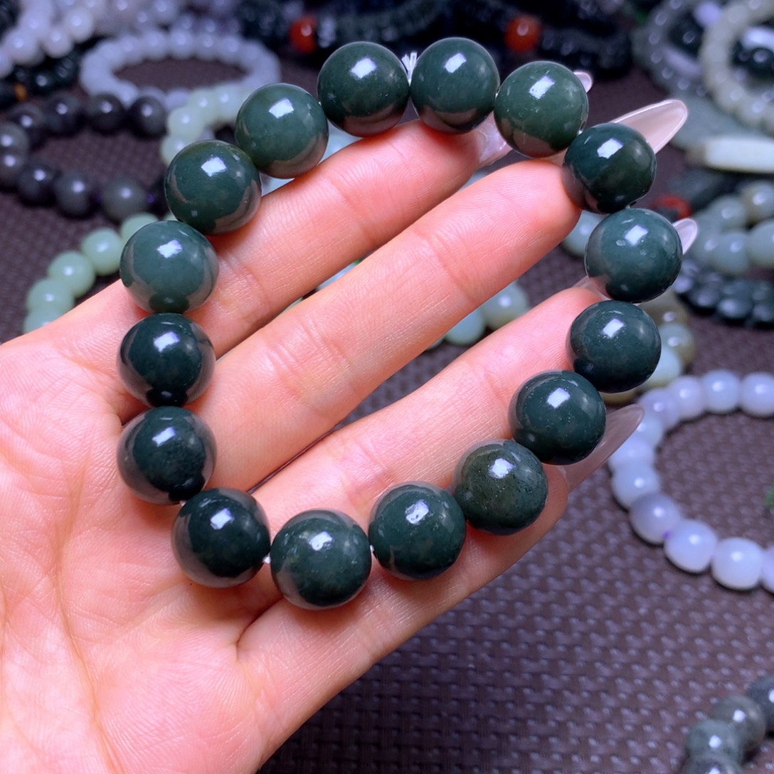 和田玉未镶嵌手串卡14