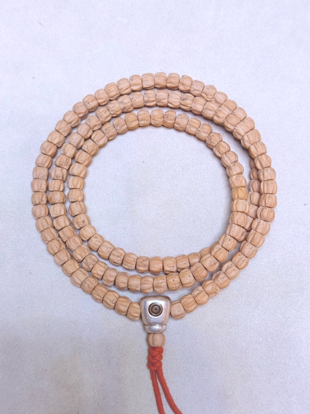 西藏热振百香籽手串直切顺纹高密脖挂