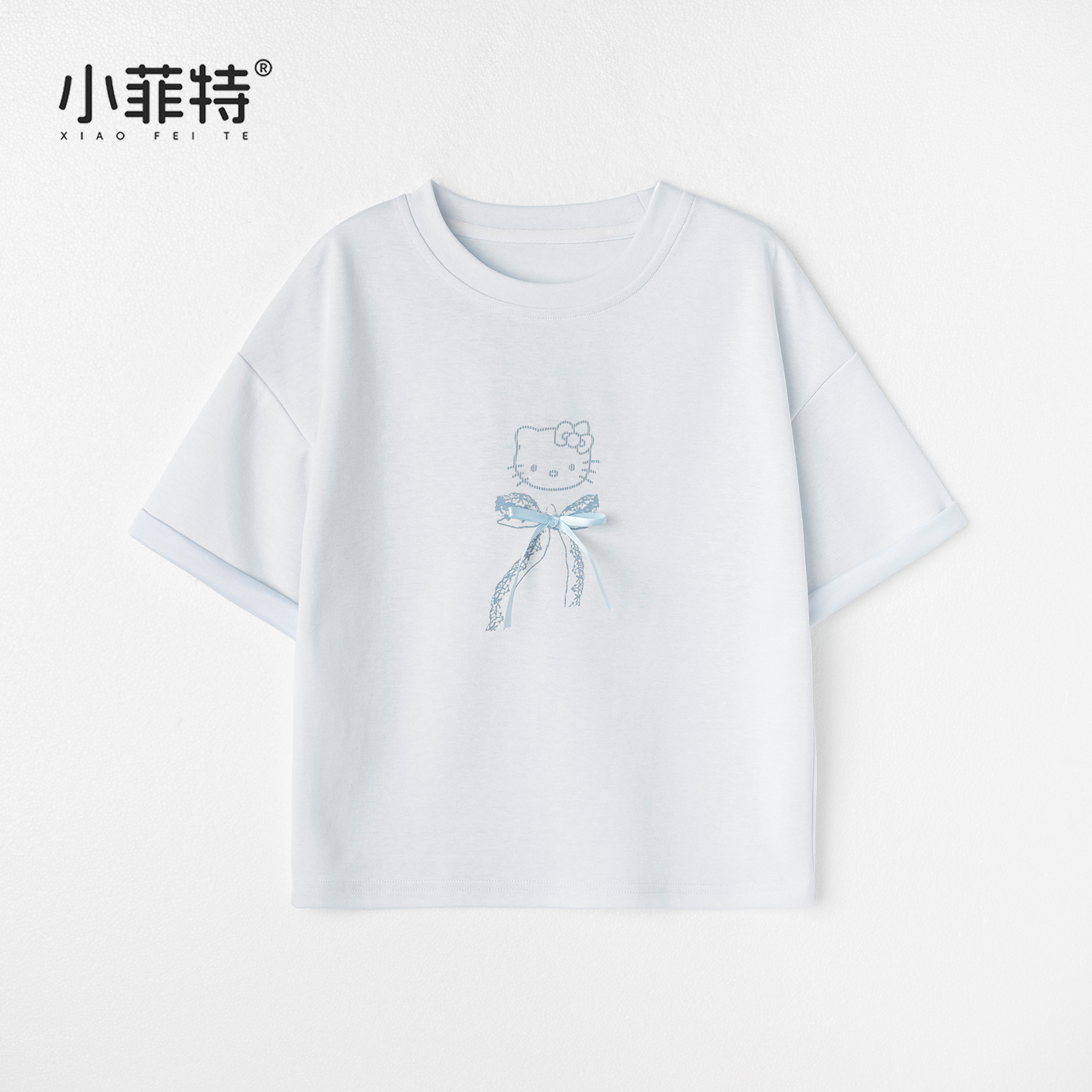 小菲特夏季新款女童可爱洋气短袖t恤女宝宝薄款宽松上衣HLYX51288