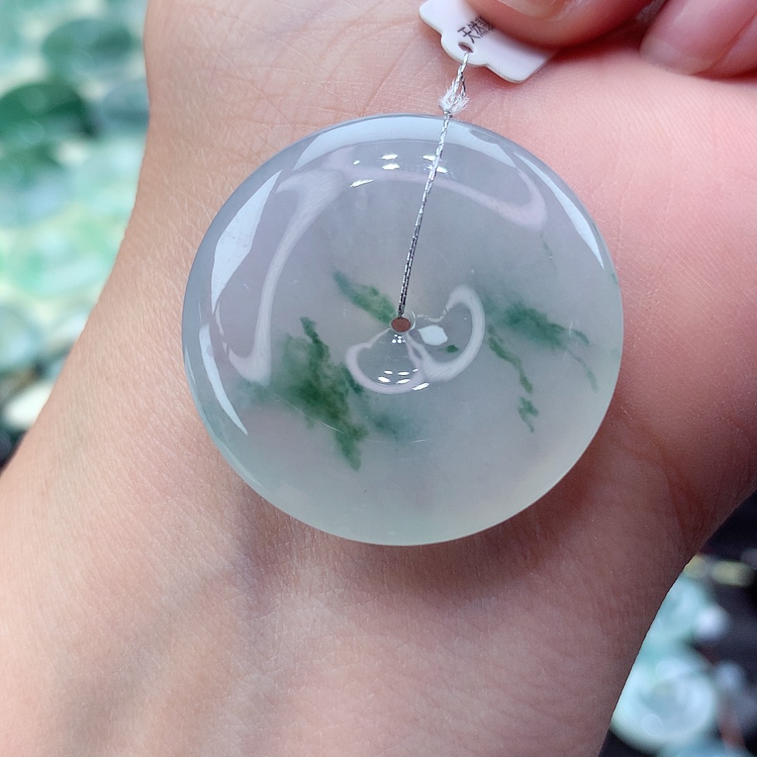 翡翠未镶嵌颈饰编号110尺寸30.6-6.7