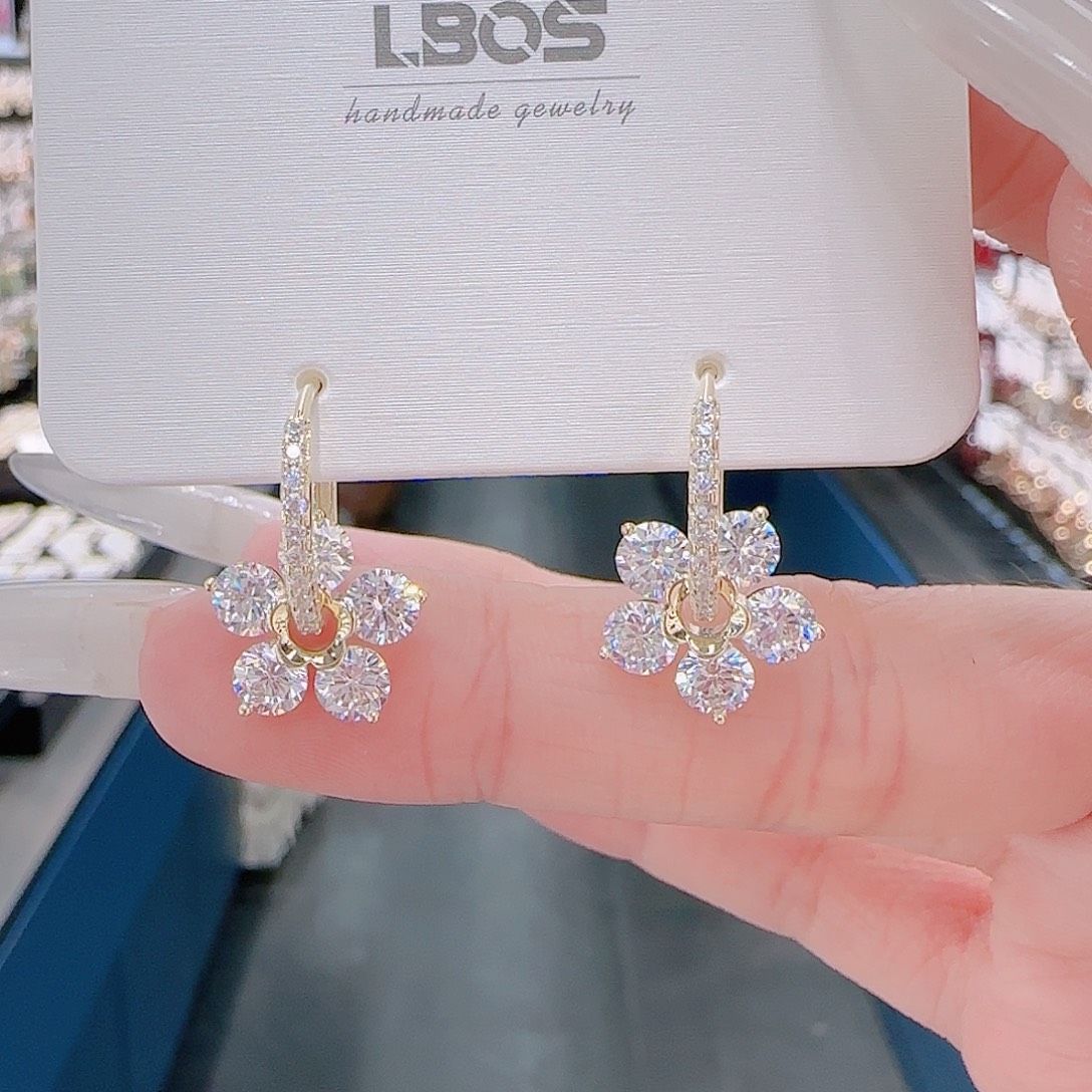 锆石铜合金925银耳环