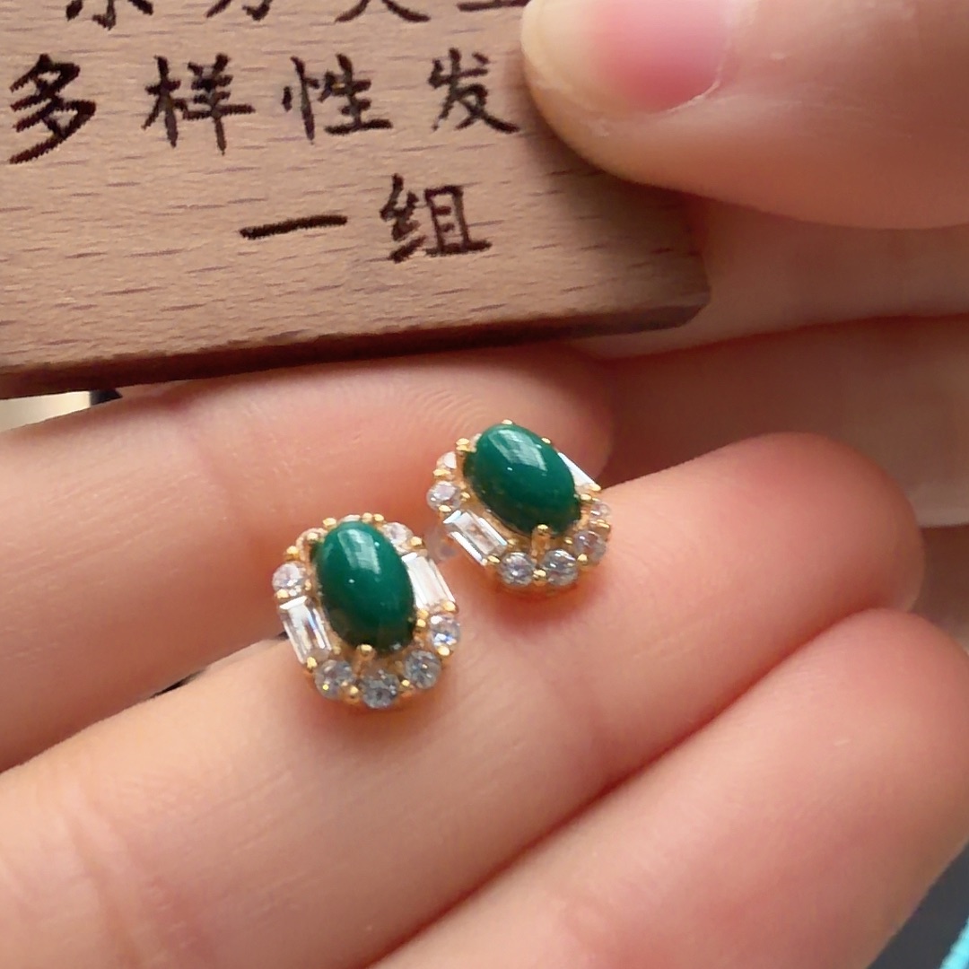 绿松石银S925镶嵌颈饰