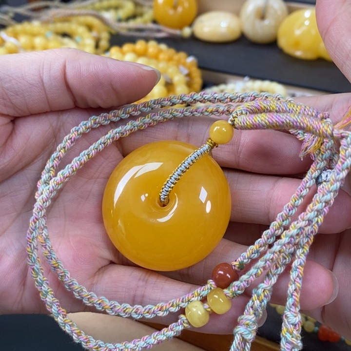 未镶嵌琥珀裸石平安扣