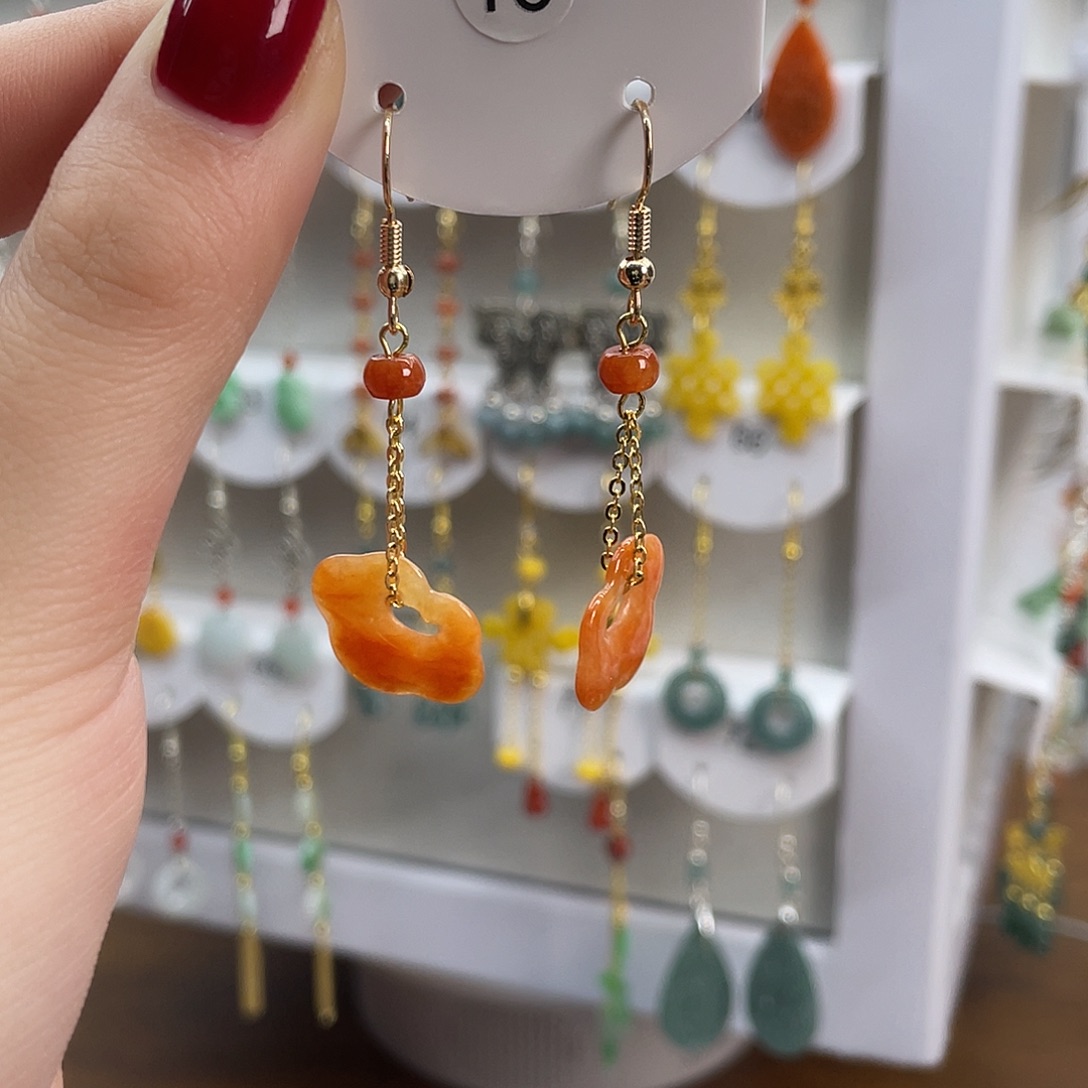 翡翠未镶嵌耳饰16