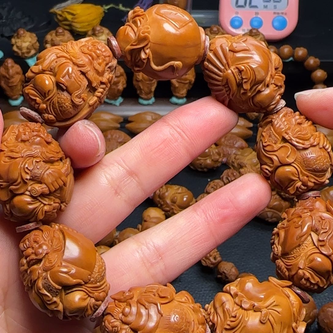 橄榄核手串/手链鱼纯手工钟馗