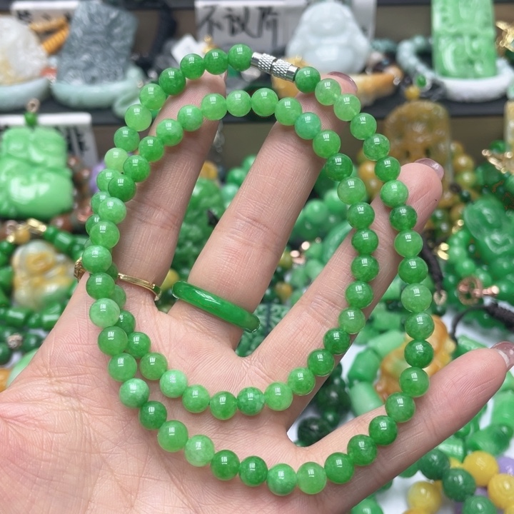 翡翠未镶嵌颈饰项链14