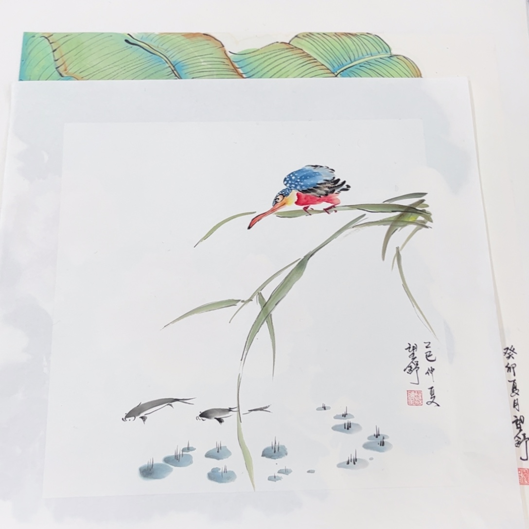 国画三尺斗方花鸟