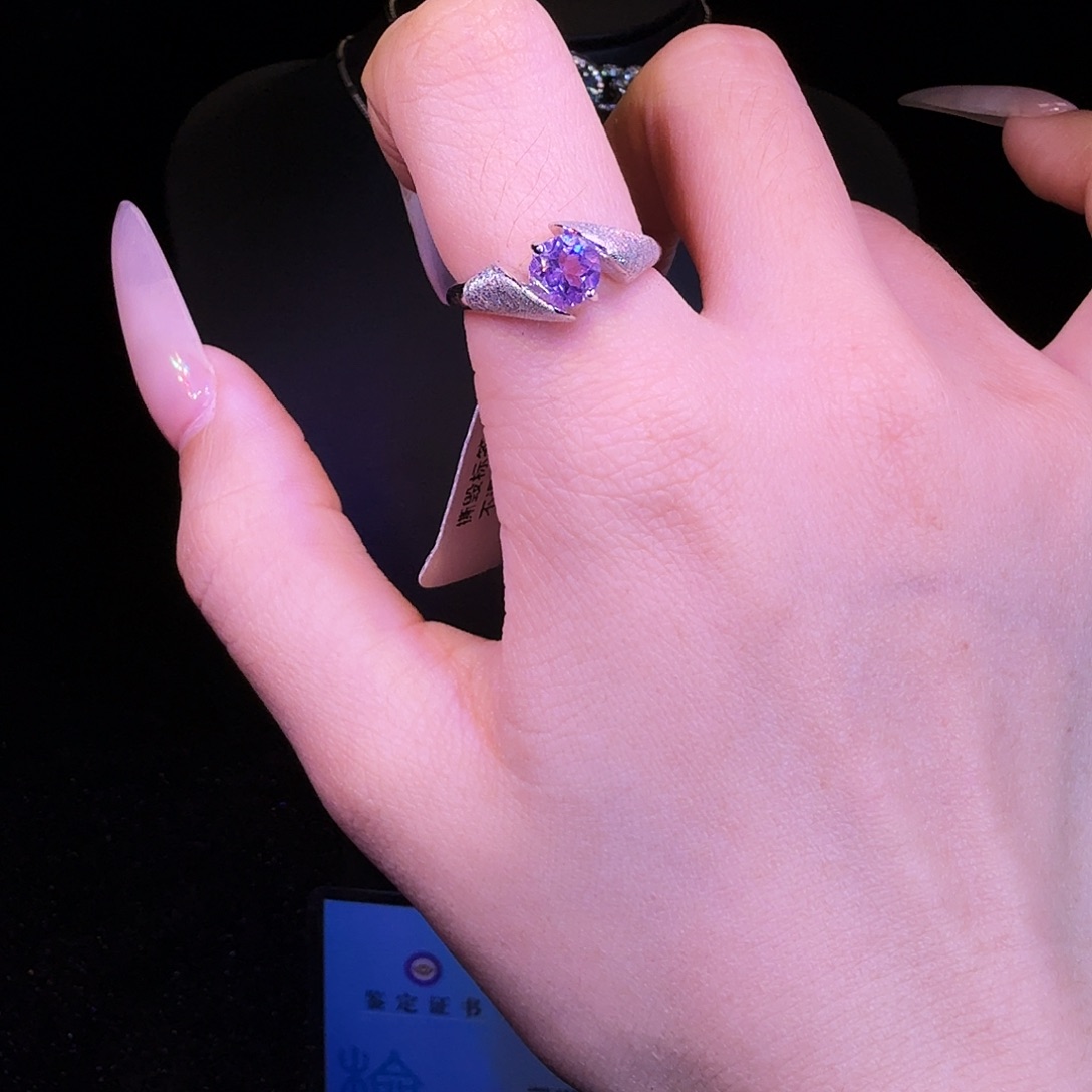 水晶戒指银S925镶嵌