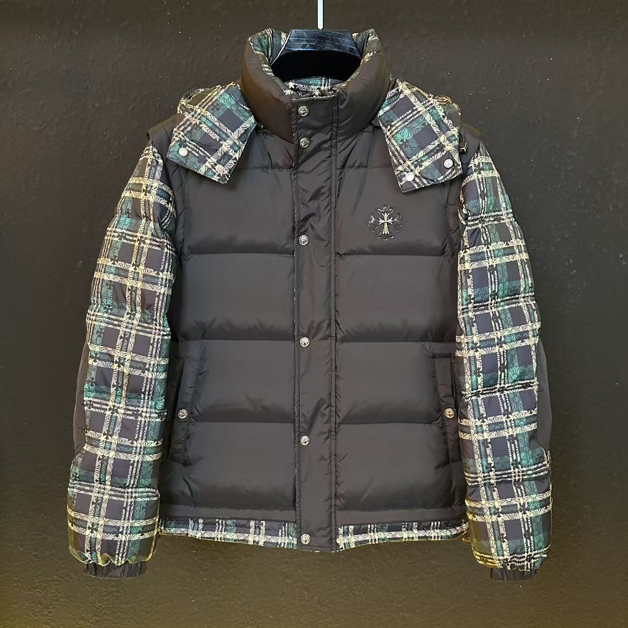 【港澳仓】8805-18秋冬季时尚百搭保暖轻奢帽子羽绒服