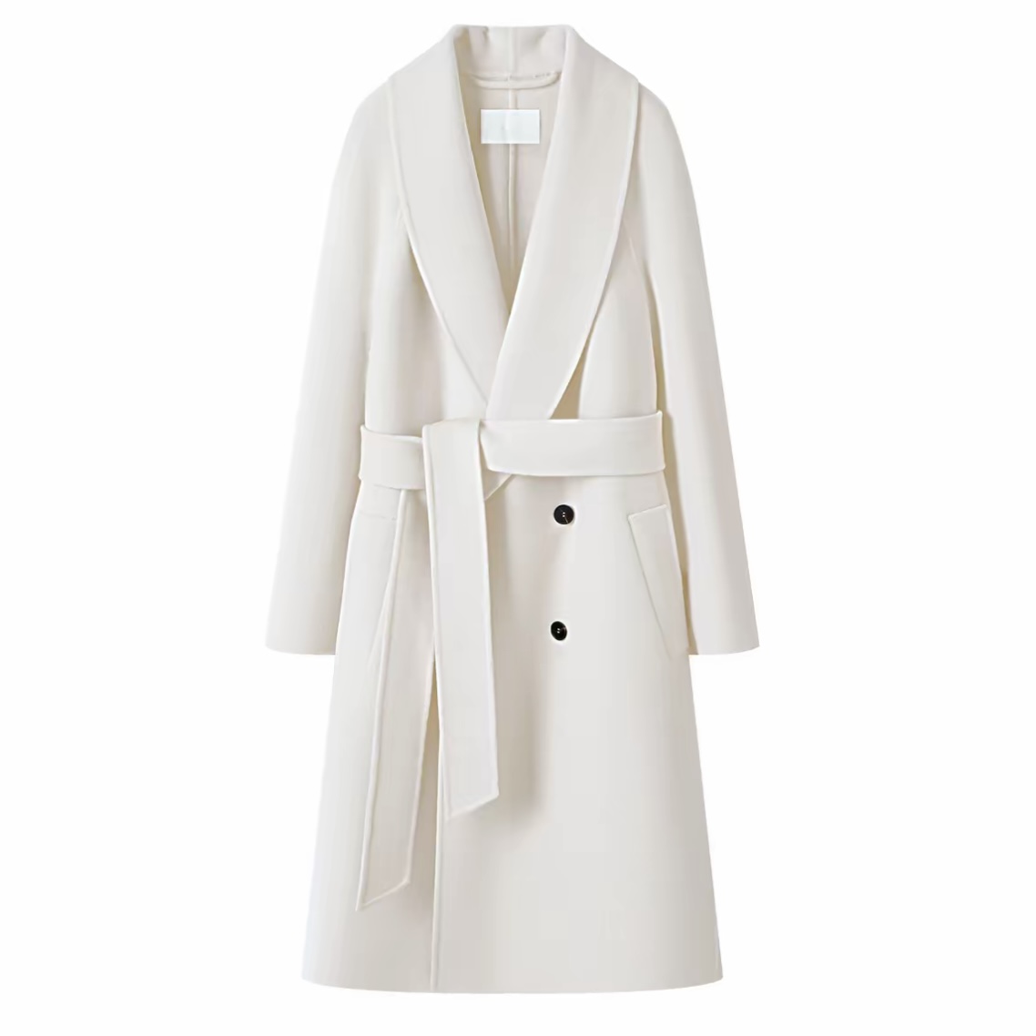 【七柒】100%绵羊毛时尚休闲春秋设计师双面毛呢大衣