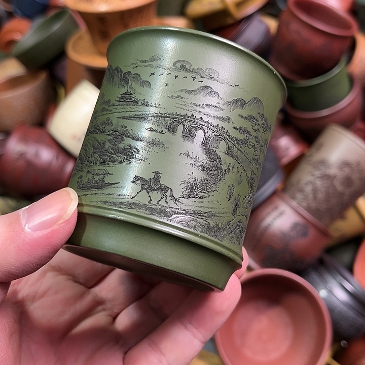 紫砂茶杯全手工紫砂主人杯