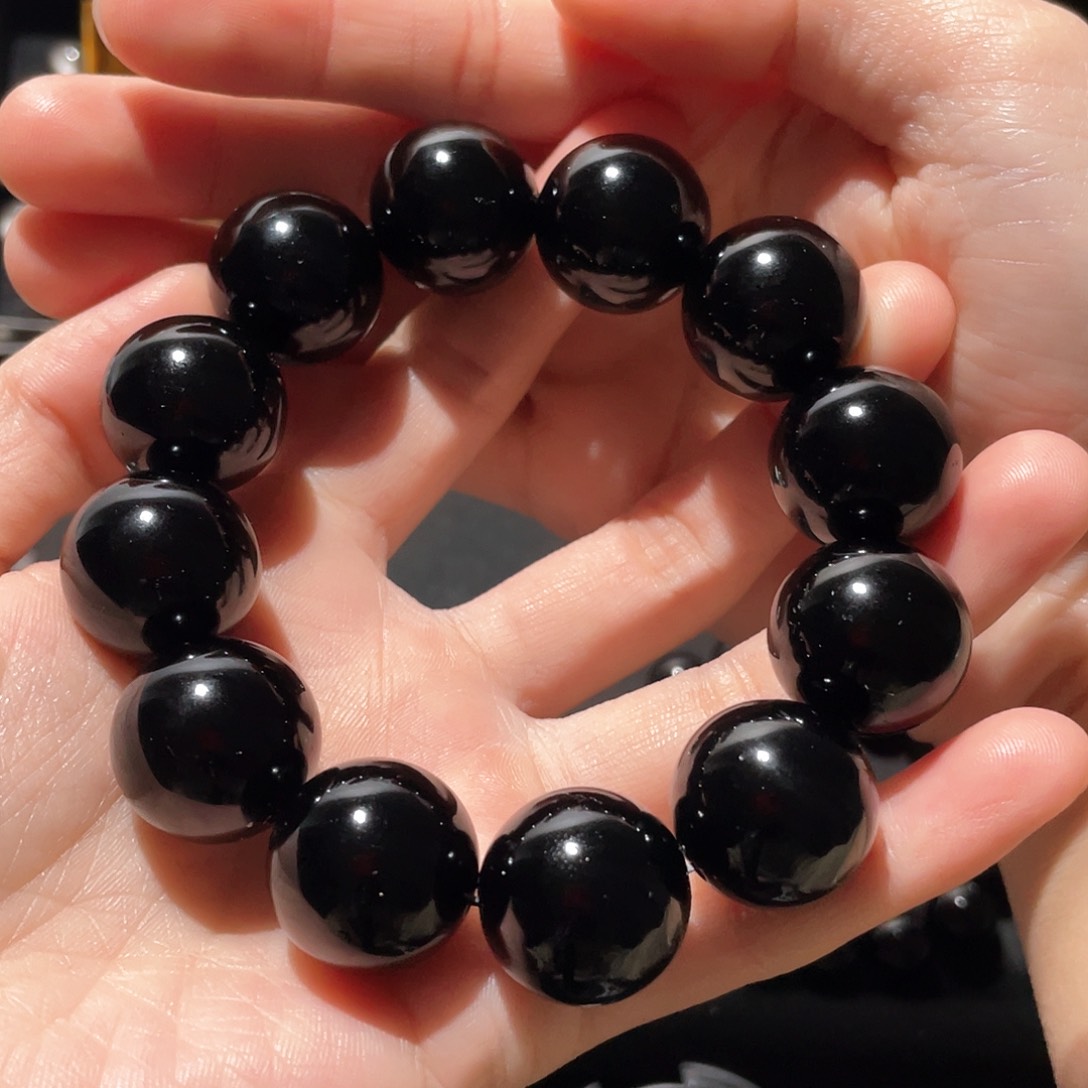 黑曜岩未镶嵌手串傲**遥