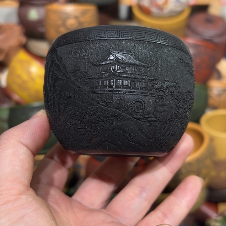 紫砂茶杯宜兴紫砂主人杯