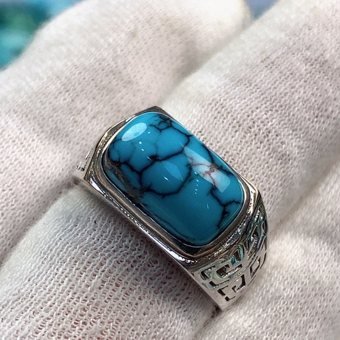 绿松石银S925镶嵌珠宝奇石