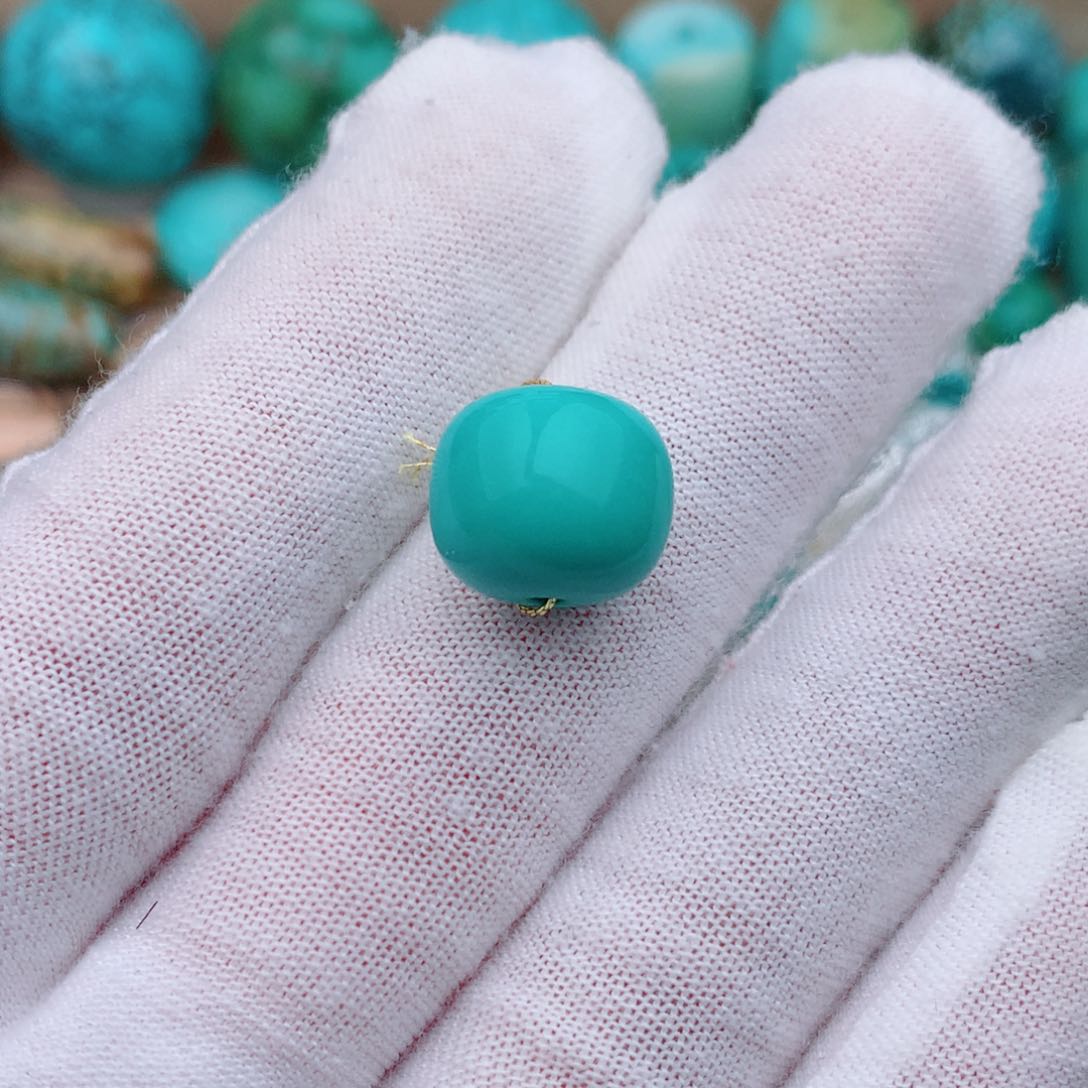 未镶嵌绿松石珠宝奇石12.9mm