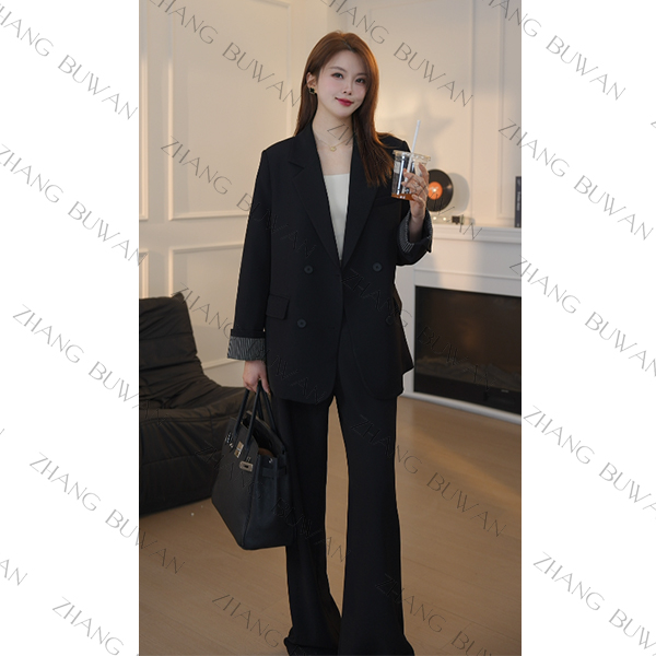 【张不晚专属】2025年西装外套女三件套装轻奢韩剧女主穿搭长西裤子