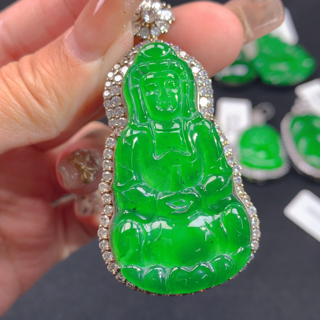 翡翠颈饰银S925镶嵌111111111111