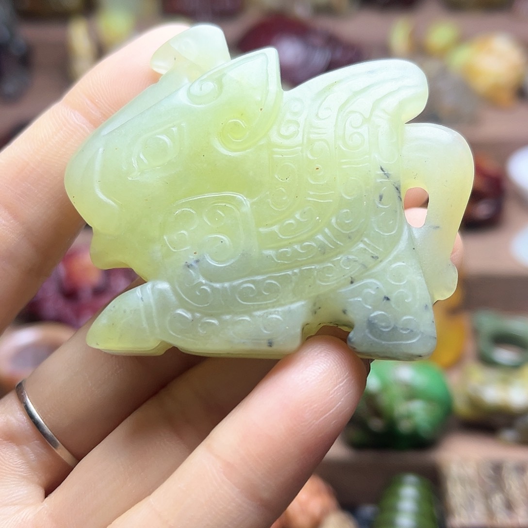 白玉菩提吊坠5。。