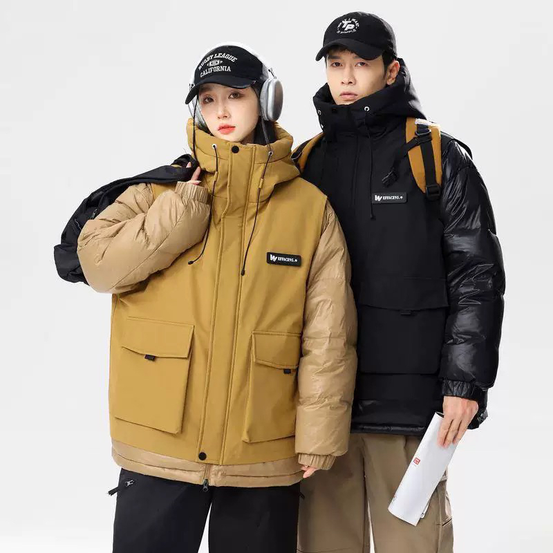 2024冬季新款白鸭绒羽绒服ins时尚百搭加厚保暖情款侣外套